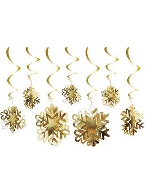 Festivall Kartanesi 3D Tavan Süs Gold 10'lu