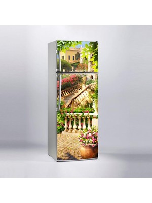 Sticker Art Buzdolabı Sticker Kaplama Dolap Kaplama Etiketi 3D Bahçe Balkon