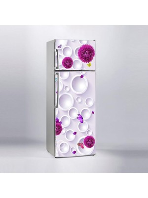 Sticker Art Buzdolabı Sticker Kaplama Dolap Kaplama Etiketi Beyaz Halka