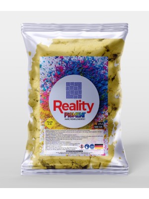 Reality Toz Pigment Sarı Beton Renklendirici 500 gr Harç İçin Renk Ekleme Ürünü
