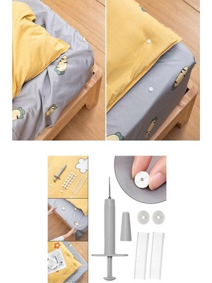 Qniay Yorgan Kılıfı Nevresim Sabitleme Klips Takımı Kılçık Tabancası Seti