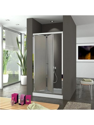 Durul Duşakabin 70 cm Ön Cephe Katlanır Akordion Kapı Buzlu Cam Yükseklik 190CM