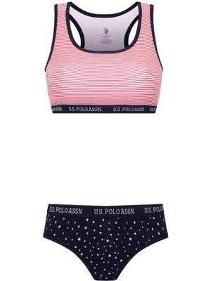 U.S. Polo Assn. Kadın Lacivert Büstiyer Slip Takım
