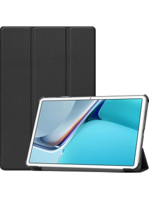 Microcase Huawei Matepad 11 2021 Için Delüx Leather Serisi Standlı Kılıf - Siyah