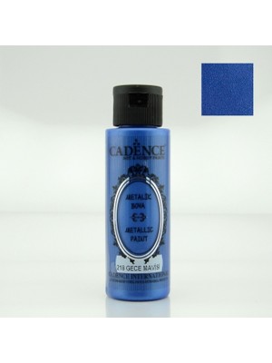 Cadence 218 Gece Mavisi Metalik Boya 70ML Su Bazlı Sedefli Kullanıma Hazır Boya