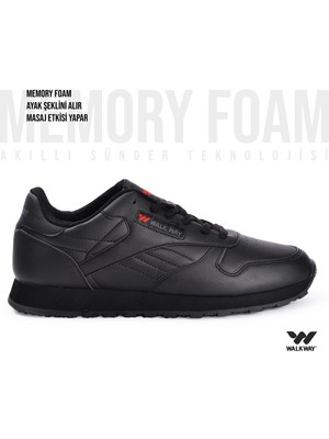 Pabucmarketi Memory Foam Siyah - Siyah Erkek Spor Ayakkabı