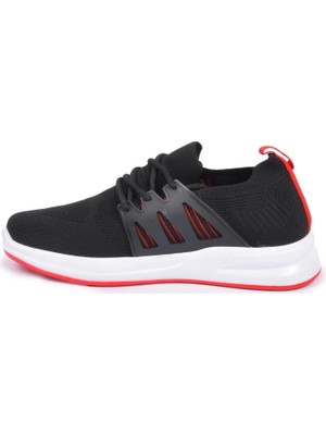 Pabucmarketi Siyah - Beyaz-Kırmızı Erkek Spor Ayakkabı