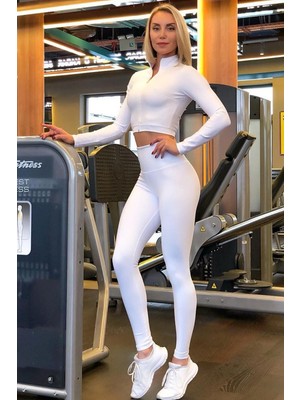 Alışveriş Sokağı Kadın Spor Tayt Ekstra Yüksek Bel Dar Kesim Toparlayıcı Günlük Kullanım İçin