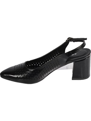Pabucmarketi Siyah Sultan Kadın Topuklu Ayakkabı