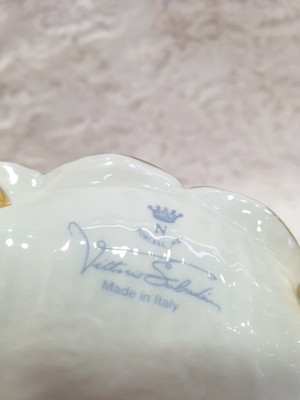 Es Dekor Italyan Swarovski Taşlı Porselen Kaplumbağa Biblosu Koleksiyon Ürünü, Beyaz / Gold Renk