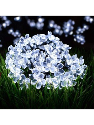 Trendpoint 50 Ledli Solar Çiçekli Bahçe Aydınlatma Dekorasyon Güneş Enerjili Balkon Parti Süsleme