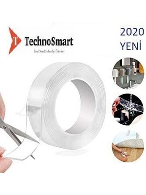 Trendpoint 5 Metre Çift Taraflı Nano Süper Güçlü Bant  Teknolojili Extragüçlü Duvar Çerçeve Taşıyıcı