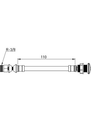 Bakbishop 11 Mm Küresel Uçlu Dirsekli Asma Taharet Çubuğu Bbshop