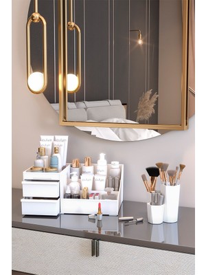 Apexel Elegance Makyaj Kozmetik Düzenleyici ve Fırçalık Organizer 2li Set