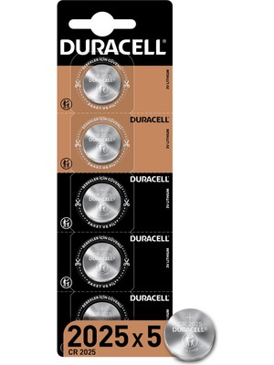 Duracell CR2025  Dl 2025 Düğme Pil 5 Adet