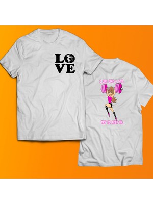 Remonz Love Çift Taraf Baskılı %100 Pamuk Oversize T-Shirt Büyük Beden Tişört