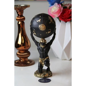 Dekoratif Burç Detaylı Siyah Atlas Hediyelik Biblo