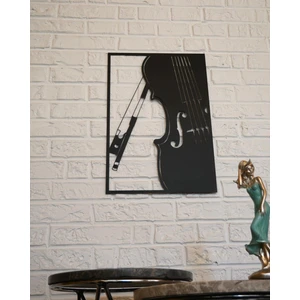 Black Art Steel Keman Metal Tablo
