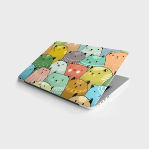 Sticker Art Laptop Sticker Bilgisayar Notebook Pc Kaplama Etiketi Renkli Kediler