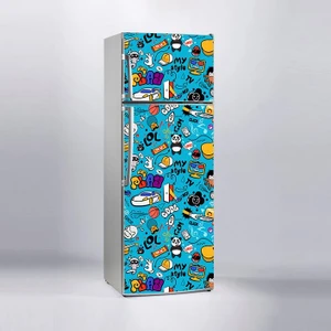 Sticker Art Buzdolabı Sticker Kaplama Dolap Kaplama Etiketi Lol Play