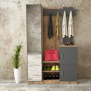 Robin Home Hera Vestiyer Portmanto Ayakkabılık Çam-Gri