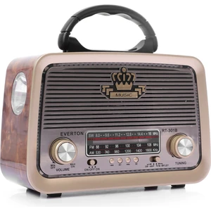 RT-301B El Fenerli Taşınabilir Nostaljik Radyo Hoparlör USB Tf Aux Destekli