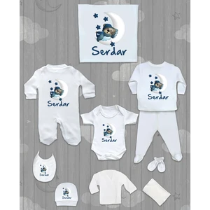 Minito Baby Isme Özel 10'lu Pamuklu Erkek Bebek Hastane Çıkışı SETI_MT_189-10