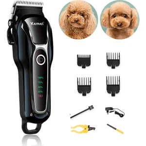 Şarj Edilebilir Profesyonel Köpek Saç Düzeltici Kedi Düşük Gürültülü Elektrikli Saç Kesme Makinesi Bakım Tıraş Makinesi Kesme Makinesi Seti 100-240V(Yurt Dışından)