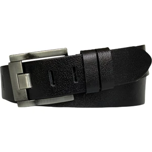 Deri 4.5 cm Geniş Dilli Siyah Kot, Spor Kemer