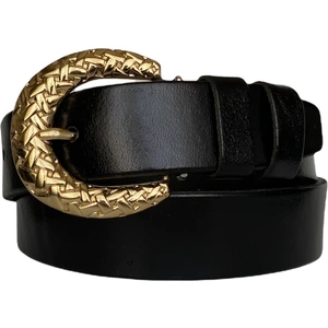 Deri Gold Tokalı Kadın Kemeri 4 cm