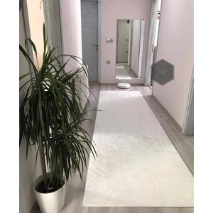 STY Home Beyaz Kaymaz Tabanlı Halı Makinede Yıkanabilir Antialerjik Halı Kilim Yolluk