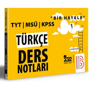 Benim Hocam Yayınları 2022 Bir Hayale Serisi TYT - KPSS - Msü Türkçe Ders Notları