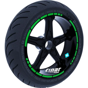 Çınar Extreme Moto Gp Stili Orman Yeşili Jant Şeridi Sticker Çınar Extreme