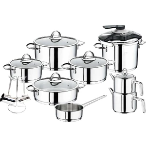 Oms 18 Parça Silindir Set Ezme Çelik Kulp 1087 Sade