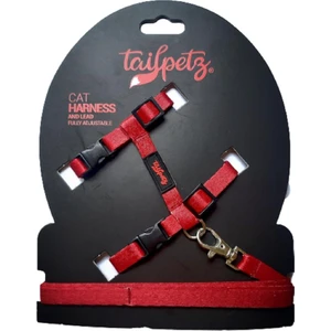 Tailpetz Cat Harnes Red Ayarlanır Kedi Gezdirme Takım Tasması