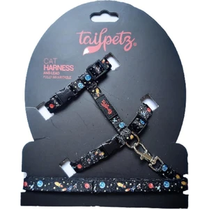 Tailpetz Cat Harnes Space Ayarlanır Kedi Gezdirme Takım Tasması