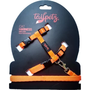 Tailpetz Cat Harnes Orange Ayarlanır Kedi Gezdirme Takım Tasması