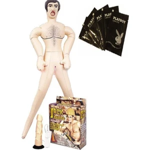 Jack Hammer Doll Erkek Şişme Bebek Male Inflatable Doll + Playboy 5X5ML  PC22615PC226P5