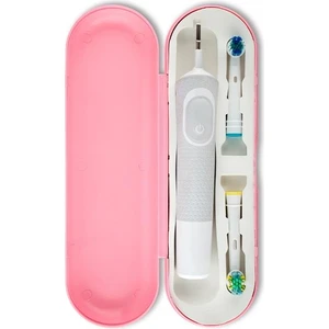 Pi & Go Oral-B  Şarjlı Diş Fırçası Koruma Kabı  Saklama Kabı  Hijyenik Seyahat Kutusu - Pudra Pembe