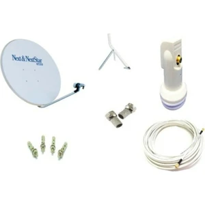 Nextstar 70 cm Çanak Anten Seti (Çanak+Lnb+10 mt Kablo+2 Adet Konnektör+4 Adet Çelik Dübel)