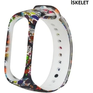 Xiaomi Mi Band 5 Mi Band 6 Mi Band 7 Tme Desenli Silikon Kordon Kayış
