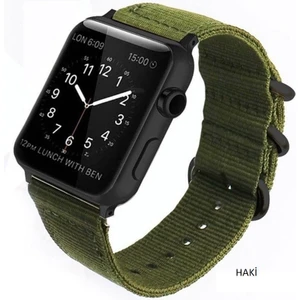 Apple Watch Uyumlu 1 2 3 4 5 6 7 Seri 42MM 44MM 45MM Spor Kanvas Kordon