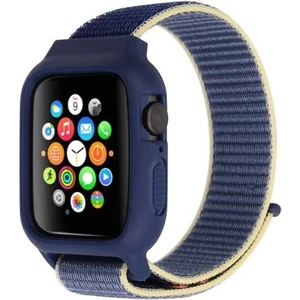 Apple Watch Uyumlu 1 2 3 4 5 42MM 44MM Zırhlı Loop Örgü Kılıf Tme Kordon