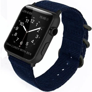 Apple Watch Uyumlu 1 2 3 4 5 6 7 Seri 42MM 44MM 45MM Spor Kanvas Kordon