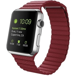 Apple Watch Uyumlu 3 4 5 6 7 Seri 42MM 44MM 45MM Leather Loop Tme Kordon