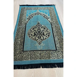 Ayhanhome Desenli Saçaklı Hediyelik Bohçalık Tafta Yeşil Seccade
