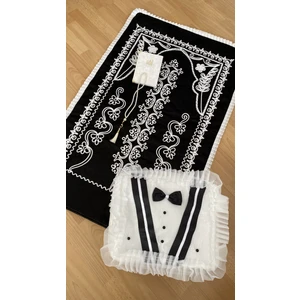 Ayhanhome Damat Figürlü 4 Parça Kadife Seccade Çeyizlik Bohça Gelin Damat Seti