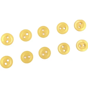 10 Adet 10 mm Yuvarlak Düğme (Sarı)