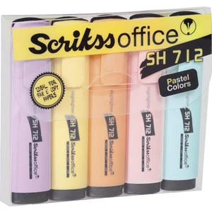 SH712 Pastel 5’li Blisterli Fosforlu Kalem