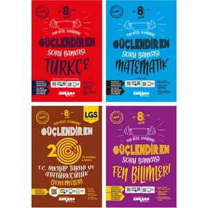 Ankara Yayıncılık 8.Sınıf  4'lü Güçlendiren Soru Bankası Seti (Türkçe + Matematik )